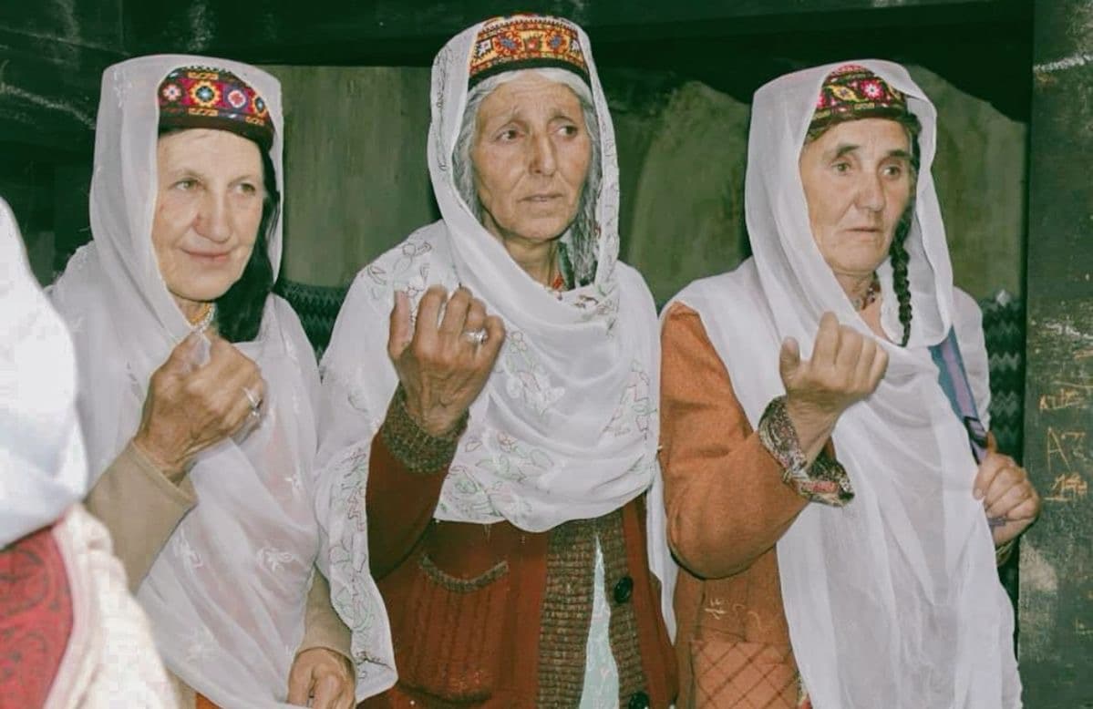 Wakhi women in traditional attire